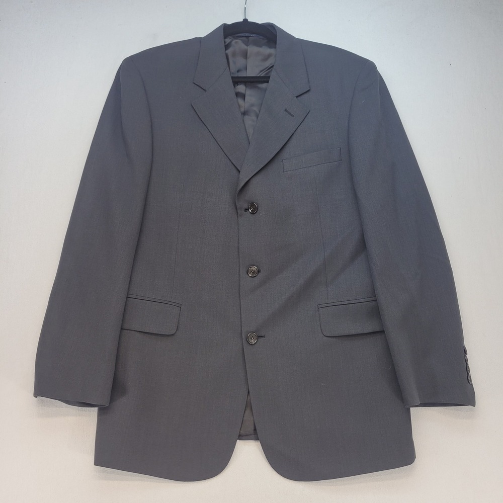 Brooks Brothers Sport Coat Mens 41R Charcoal Gray Wool 3 Button 3/2 Blazer Italy